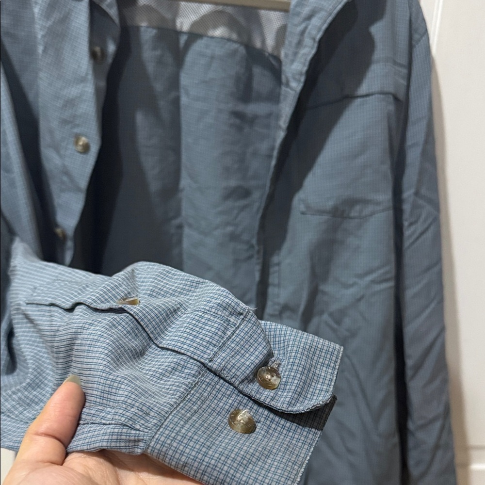Men's Lightweight Blue Shirt Jacket - Outdoor Performance - Picture 3 of 6